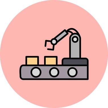 Otomasyon. Web simgesi basit illüstrasyon