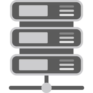 Sunucu. Web simgesi basit illüstrasyon