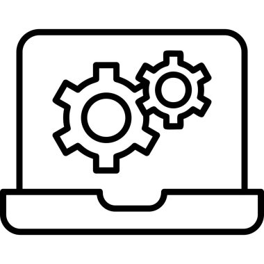 Bilgisayar. Web simgesi basit illüstrasyon