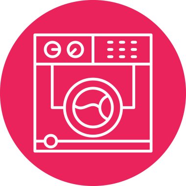 Yıkama. Web simgesi basit bir illüstrasyon. Çamaşır simgesi