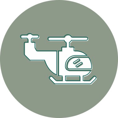 Helikopter. Web simgesi basit illüstrasyon