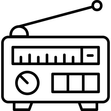 radyo, web basit simge illüstrasyonu