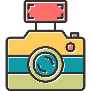 Kamera. Web simgesi basit illüstrasyon