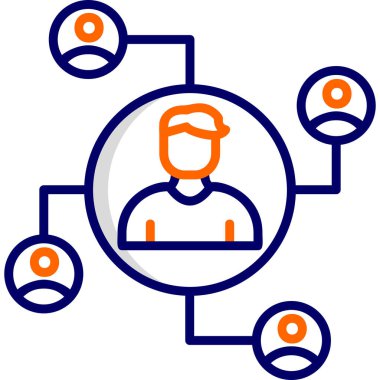 Modern ağ simgesi, vektör illüstrasyonu