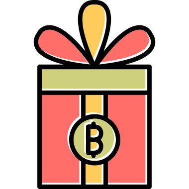 Hediyeler ve selamlarla dolu bir hediye kutusu. vektör illüstrasyonu