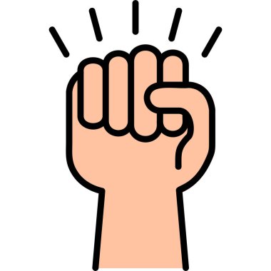 hand showing fist icon. vector illustration