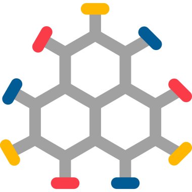 Molekül. Web simgesi vektör illüstrasyonu