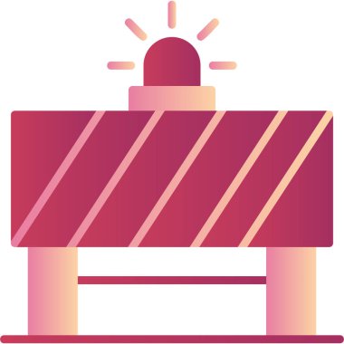 Yol bariyeri illüstrasyonu, basit simge