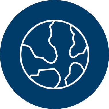 Dünya simgesinin vektör illüstrasyonu