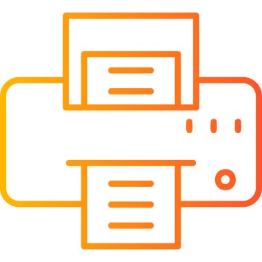 Yazıcı simgesi vektör illüstrasyonu