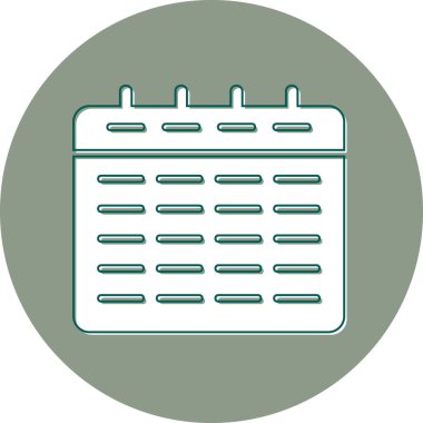 Takvim simgesi, vektör illüstrasyonu basit tasarım