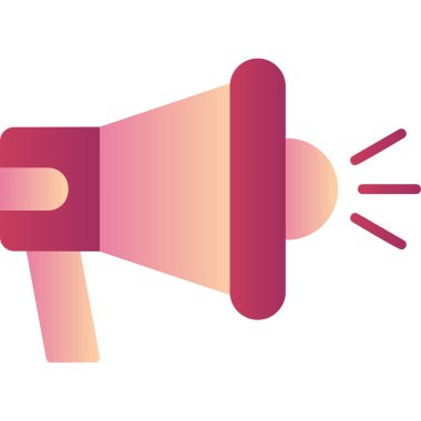 Megafon ikonu vektör illüstrasyonu