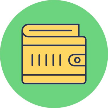 Cüzdan. Web simgesi basit illüstrasyon