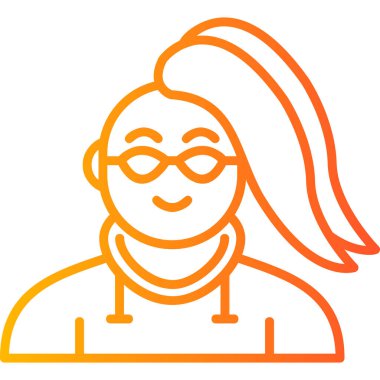 kadın web simgesi vektör illüstrasyonu