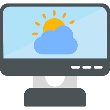 Hava durumu modern simgesi, vektör illüstrasyonu