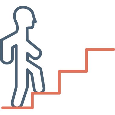 Kariyer yolu modern simge, vektör illüstrasyonu