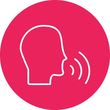 İnsan konuşması. Web simgesi basit illüstrasyon