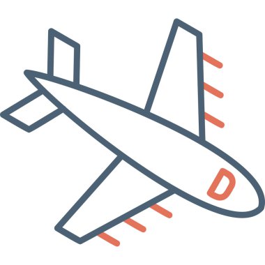 Uçak. Web simgesi basit illüstrasyon