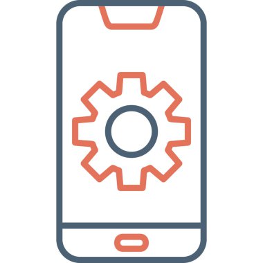 graphic illustration of Mobile Setting, cogs 