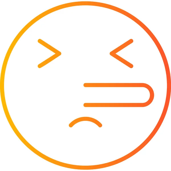 Ψεύτικο Εικονίδιο Emoji Επίπεδη Απλή Απεικόνιση — Διανυσματικό Αρχείο