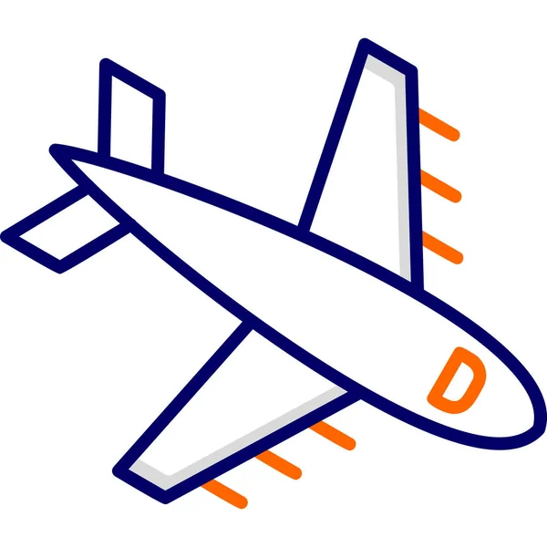 Avión Icono Web Ilustración Simple — Vector de stock