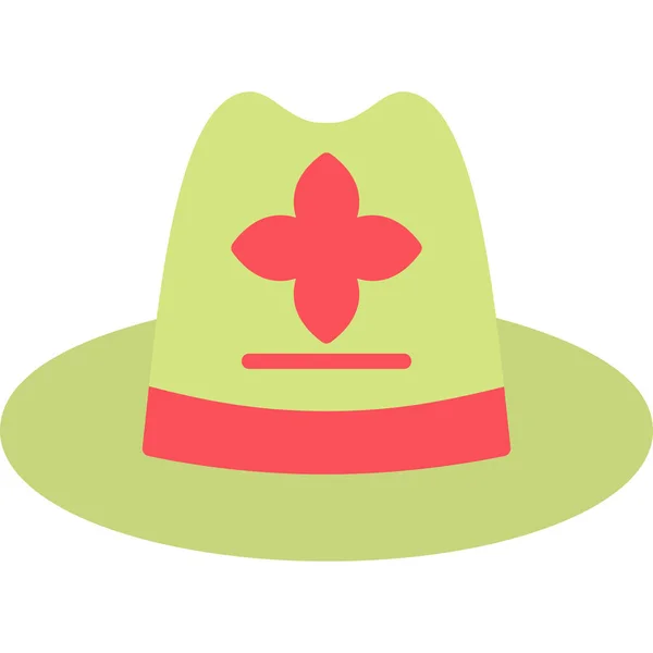 Sun Hat Icona Web Semplice Illustrazione — Vettoriale Stock