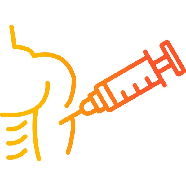 Jednoduchá Ilustrace Webové Ikony Vakcinace — Stockový vektor
