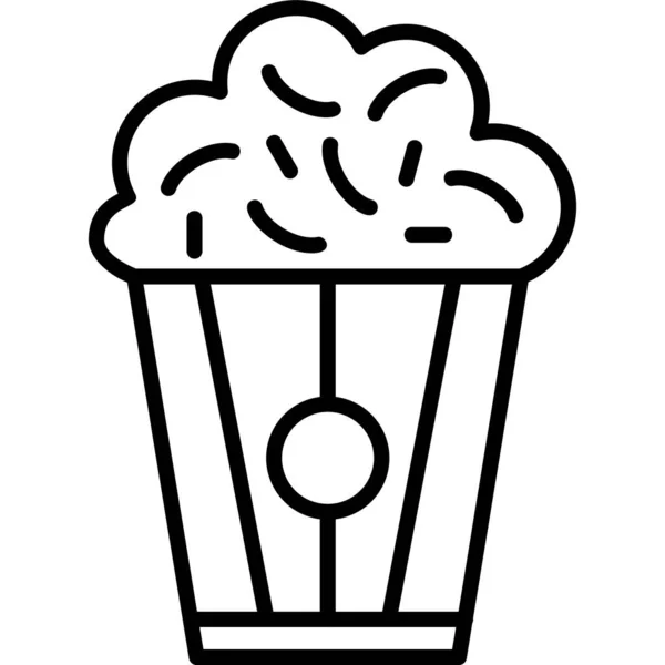 Popcorn Modernes Symbol Vektorillustration — Stockvektor