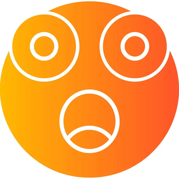 Erstaunte Emojis Web Symbol Einfache Illustration — Stockvektor
