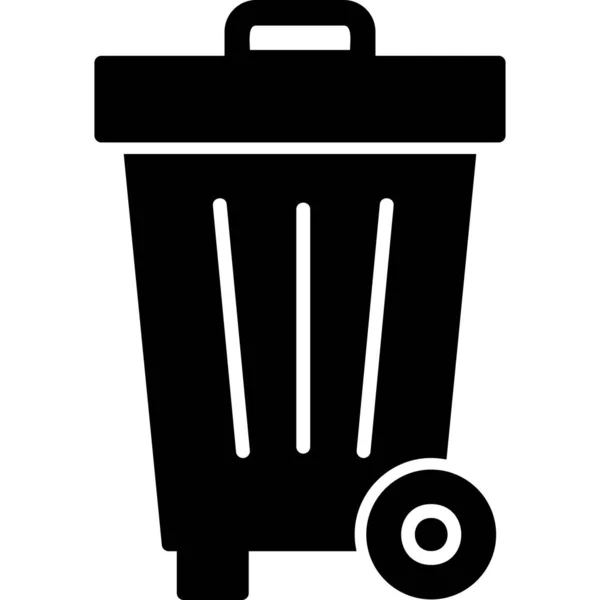 Trash Bin Simple Illustration — Stock Vector