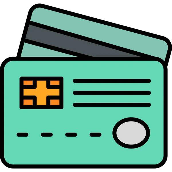 Kreditkort Webb Ikon Illustration — Stock vektor