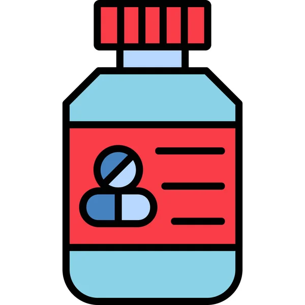 Pills Bottle Modern Vector Icon Illustration — Wektor stockowy