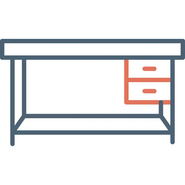 Desk Web Icon Simple Illustration — Vector de stock