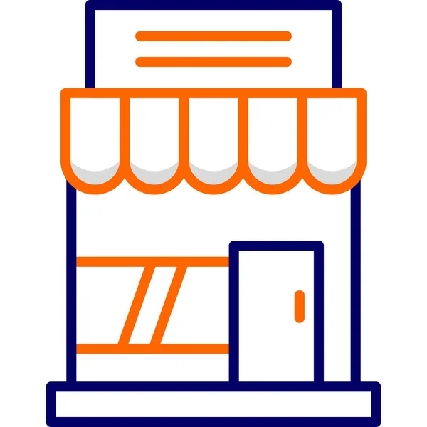 Tienda Icono Web Ilustración Simple — Archivo Imágenes Vectoriales