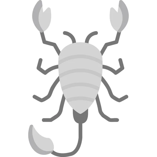 Škorpión Jednoduchý Design Webové Ikony — Stockový vektor