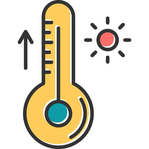 Termometer Ikon Vektor Illustration — Stock vektor