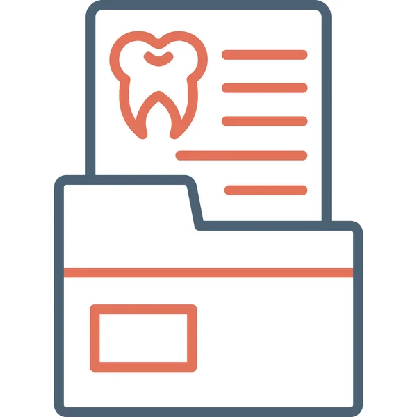 Dental Record Modern Icon Vector Illustration — 스톡 벡터