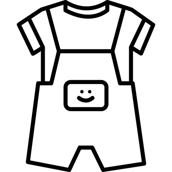 Dungarees Web Icon Vector Illustration — Stock Vector