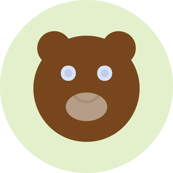 Αρκούδα Web Εικονίδιο Απλό Σχεδιασμό — Διανυσματικό Αρχείο