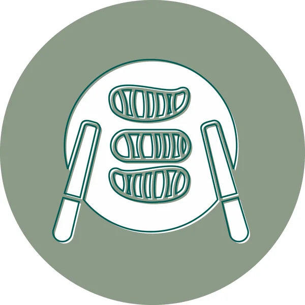 Suşi modern simge vektör çizimi