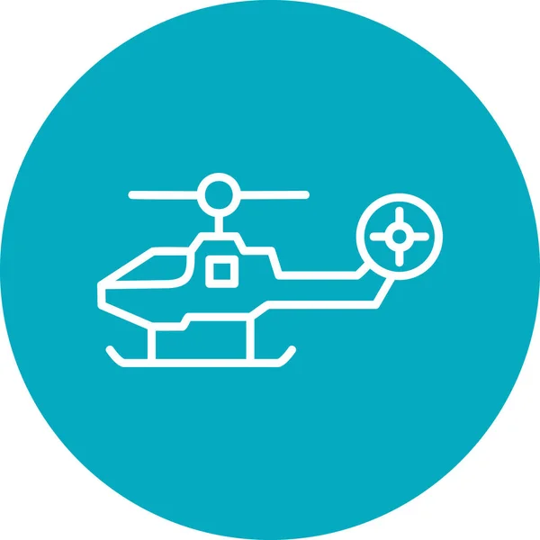 Helicóptero Icono Web Ilustración Simple — Vector de stock