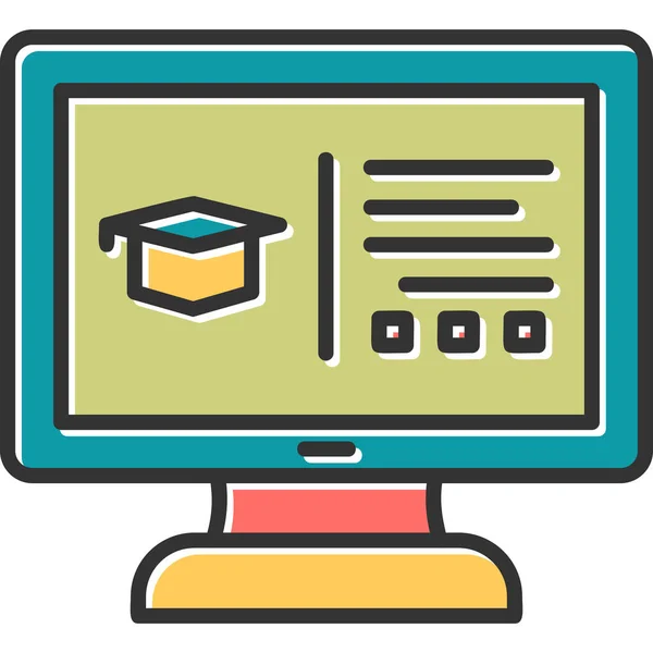 Online Education Modern Icon Vector Illustration — Stock Vector