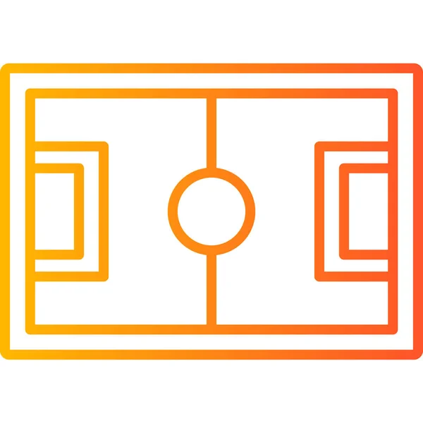 Εικονίδιο Γηπέδου Ποδοσφαίρου Περίγραμμα Διάνυσμα Παιχνίδι Κουμπί Για Web Design — Διανυσματικό Αρχείο