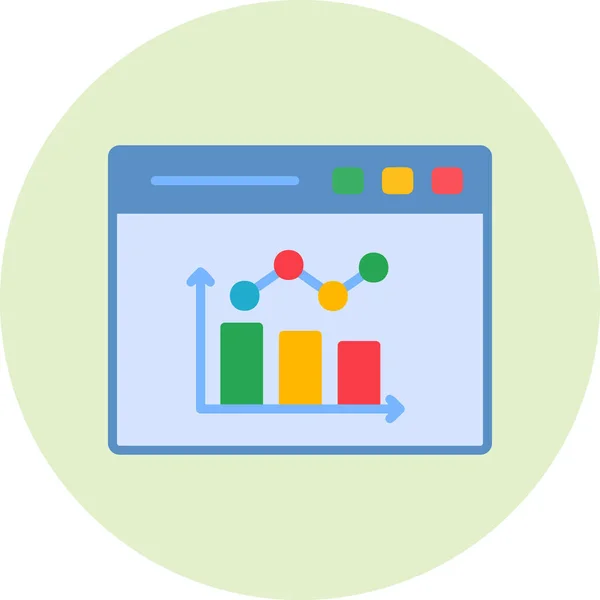 Bar Chart Web Icon Simple Design — Stock vektor