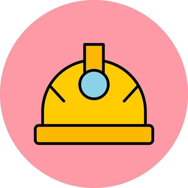 Casco Ingeniero Diseño Simple Icono Web — Archivo Imágenes Vectoriales