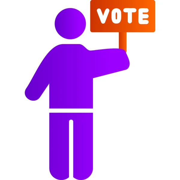 Icône Campagne Électorale Illustration Vectorielle — Image vectorielle