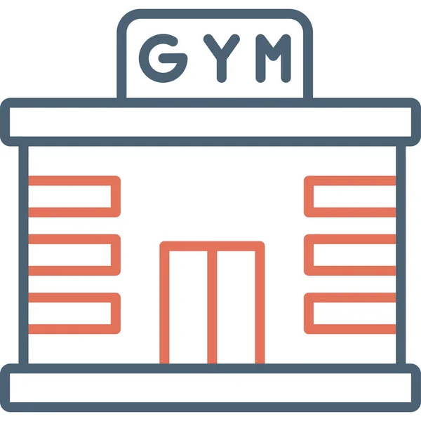 Gym Modern Icoon Vectorillustratie — Stockvector