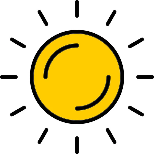 Vector Illustration Sun Icon — Stock Vector