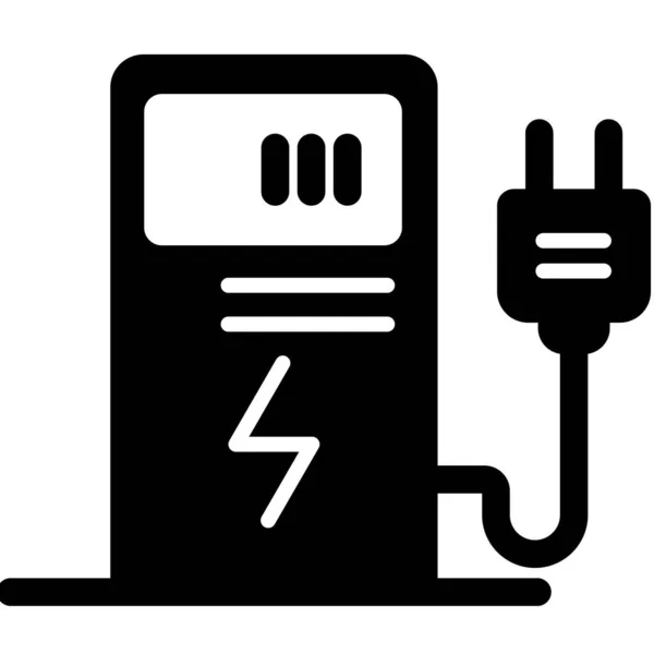 Energie Elektrische Ladeversorgung Abbildung Ladegerät — Stockvektor