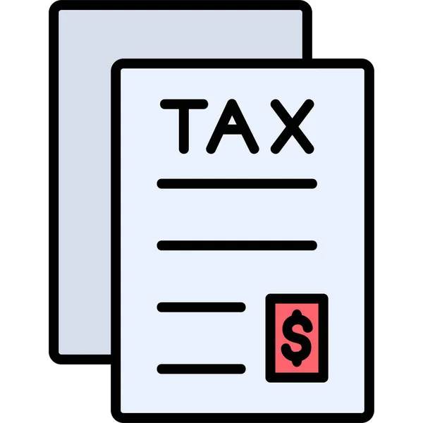 税务文件图标矢量说明 — 图库矢量图片